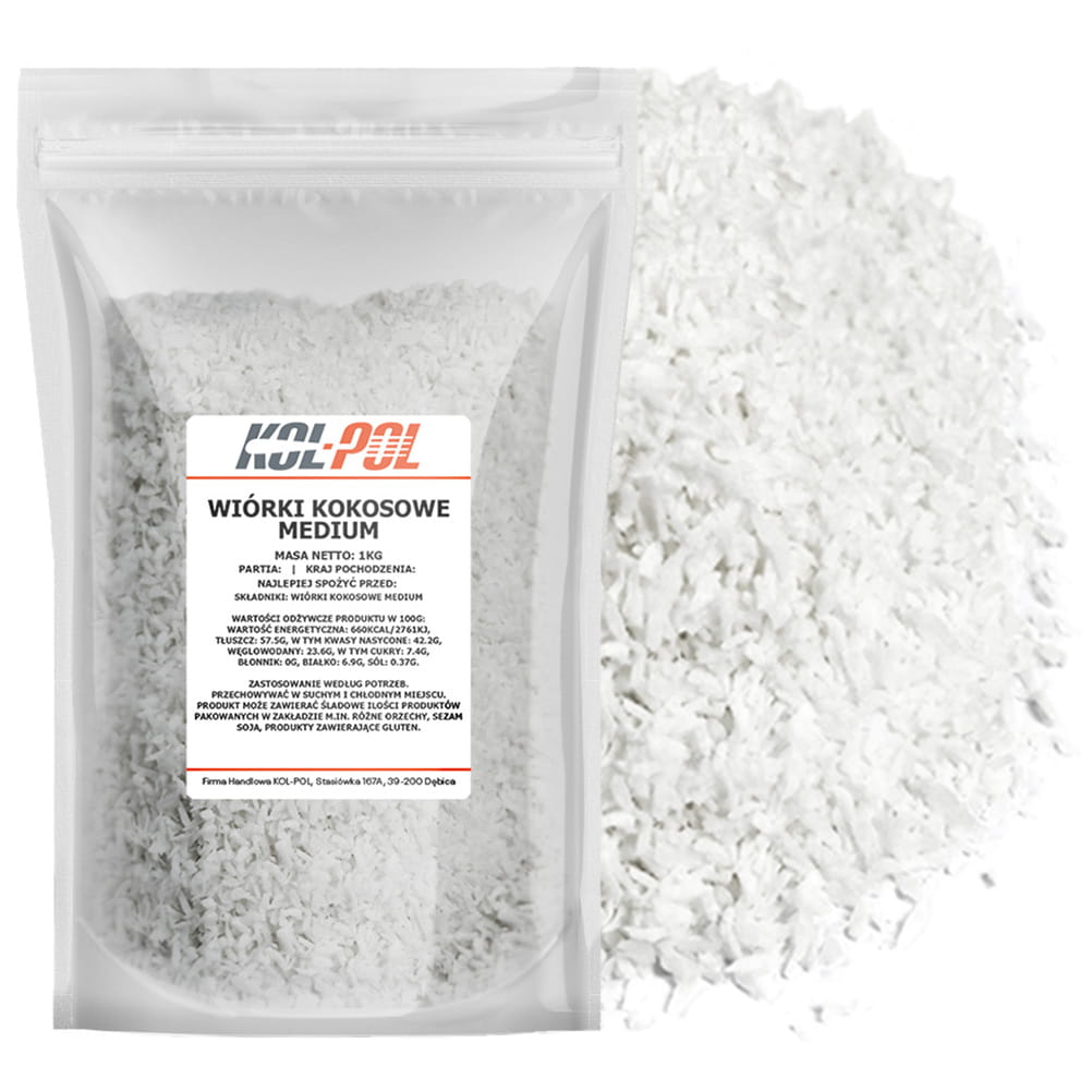 Wiórki kokosowe medium 1kg 