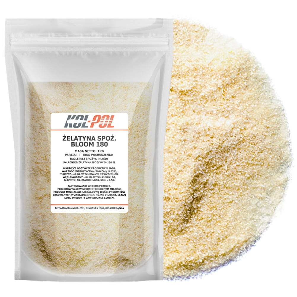Żelatyna spożywcza 180 bloom 1kg 