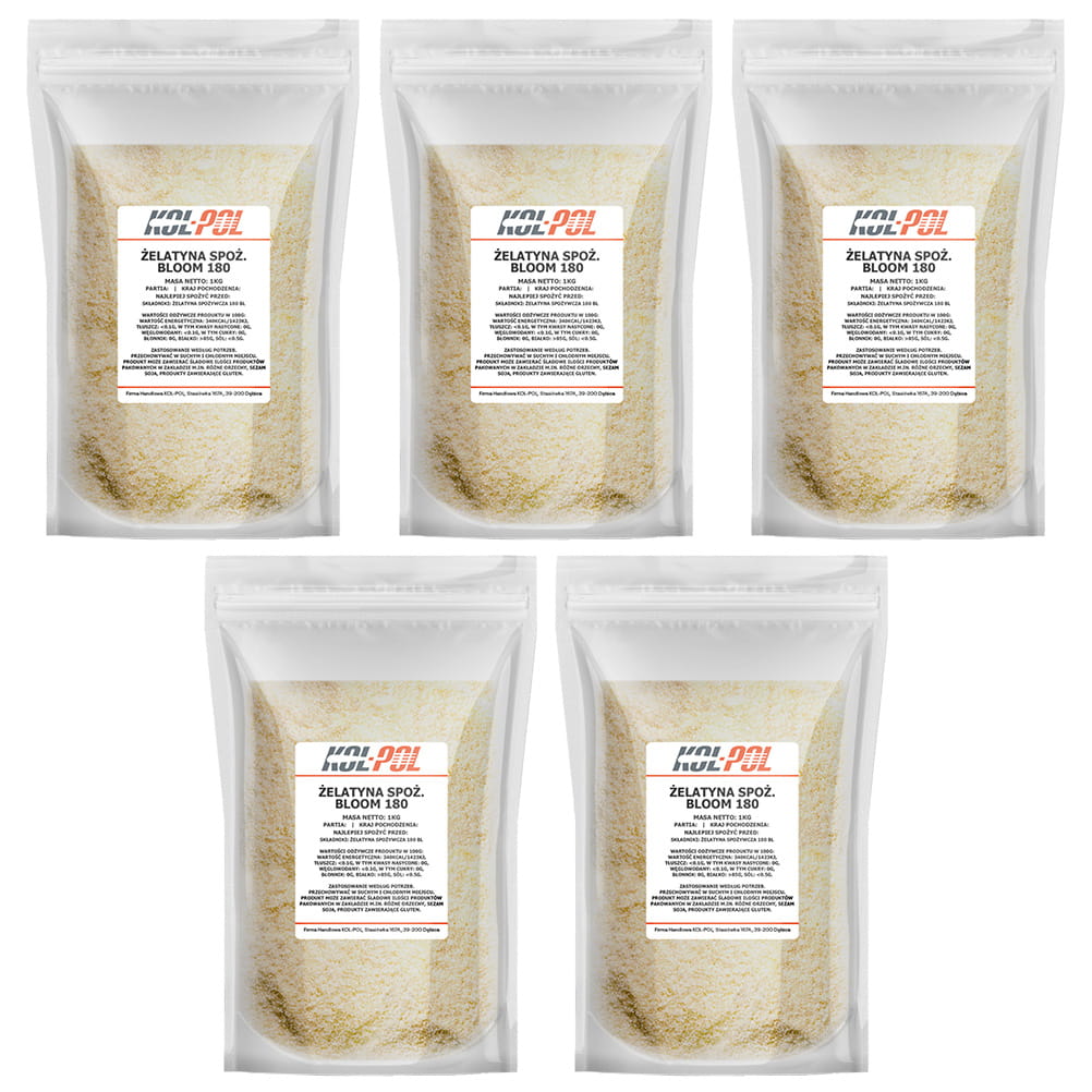 Żelatyna spożywcza 180 bloom 5kg