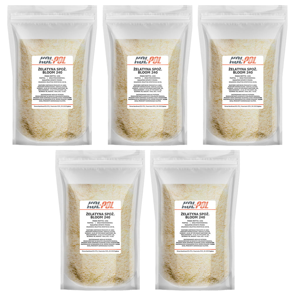 Żelatyna spożywcza 240 bloom 5kg