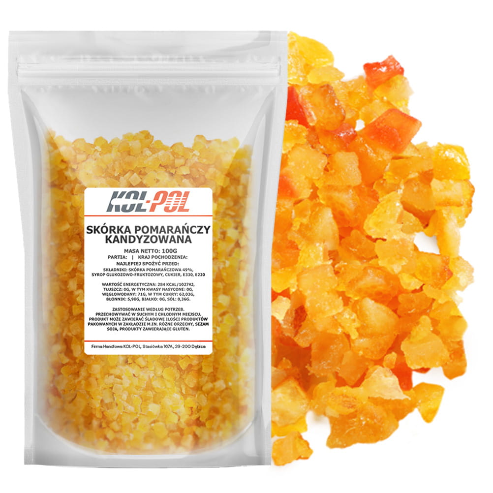 Skórka pomarańczowa kandyzowana 100g
