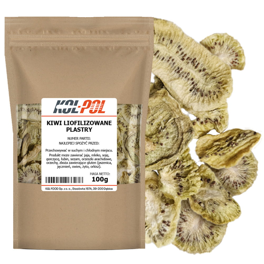 Kiwi liofilizowane plastry 100g