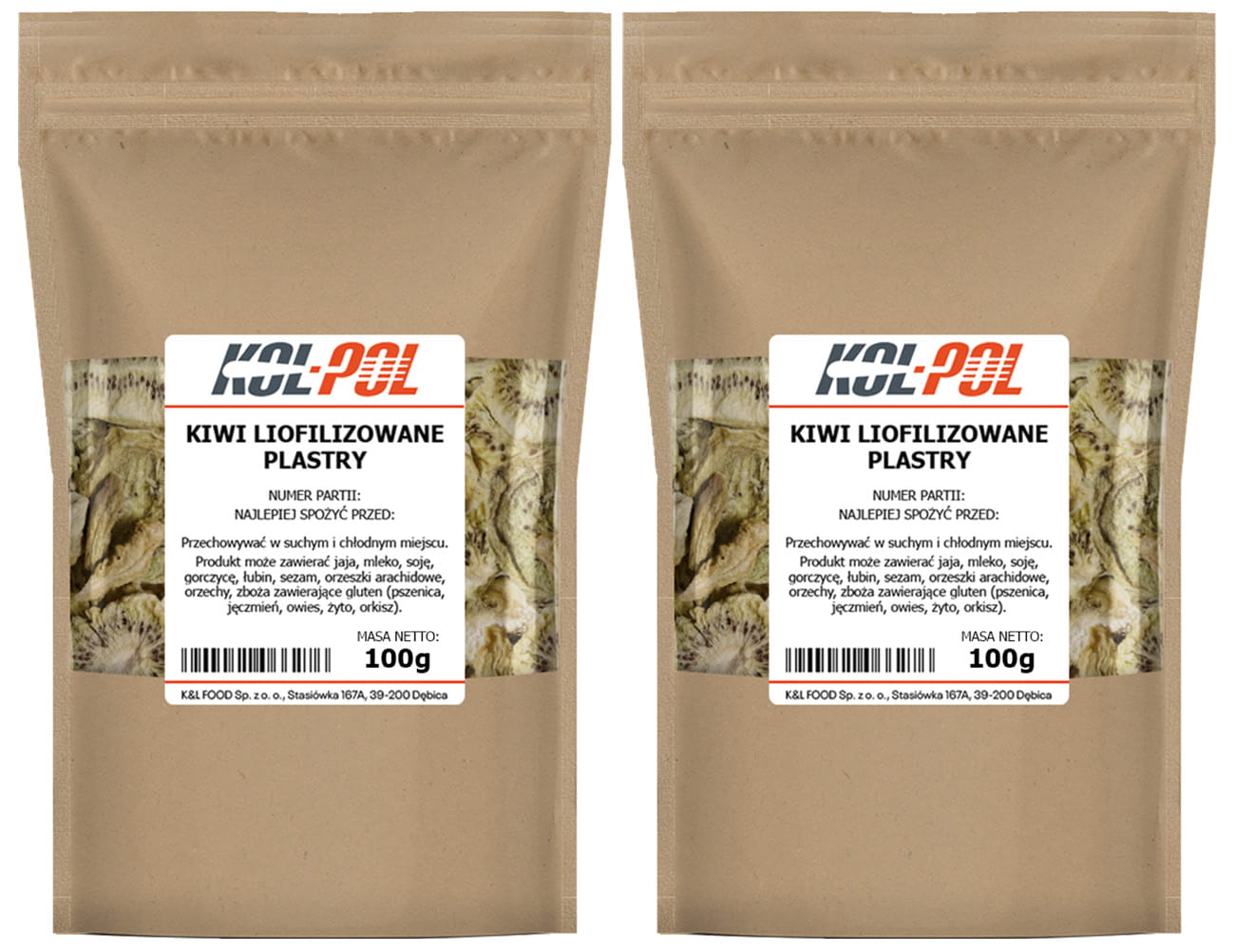 Kiwi liofilizowane plastry 200g