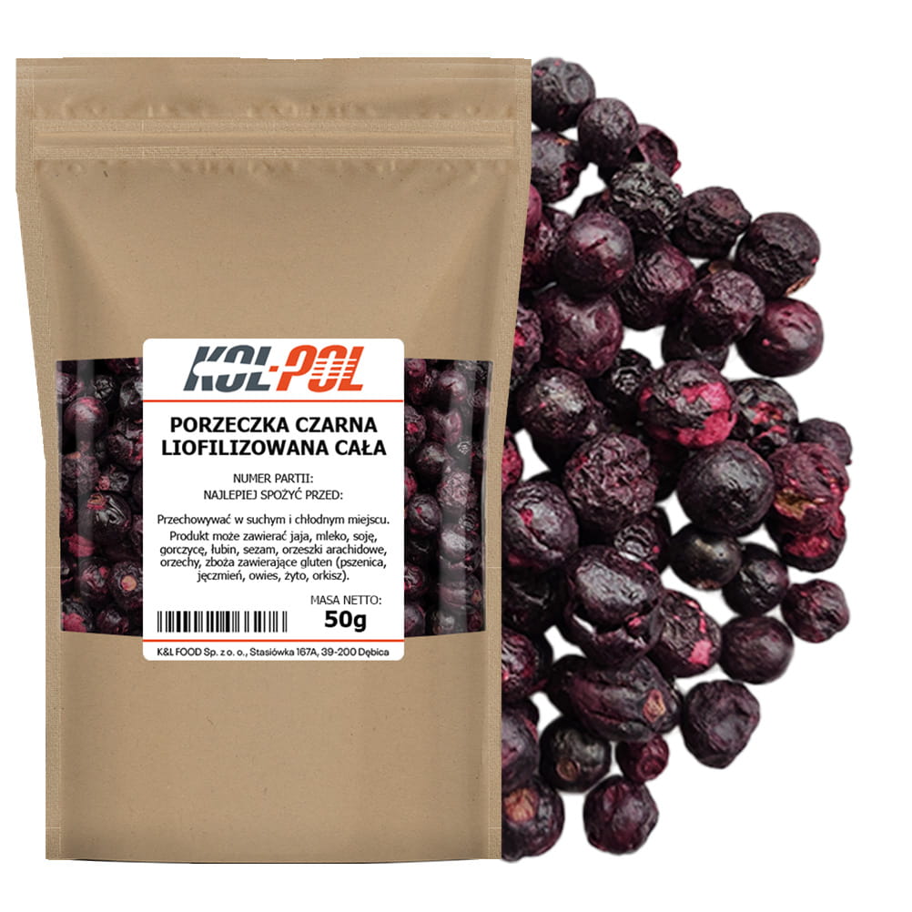 Porzeczka czarna liofilizowana cała 50g