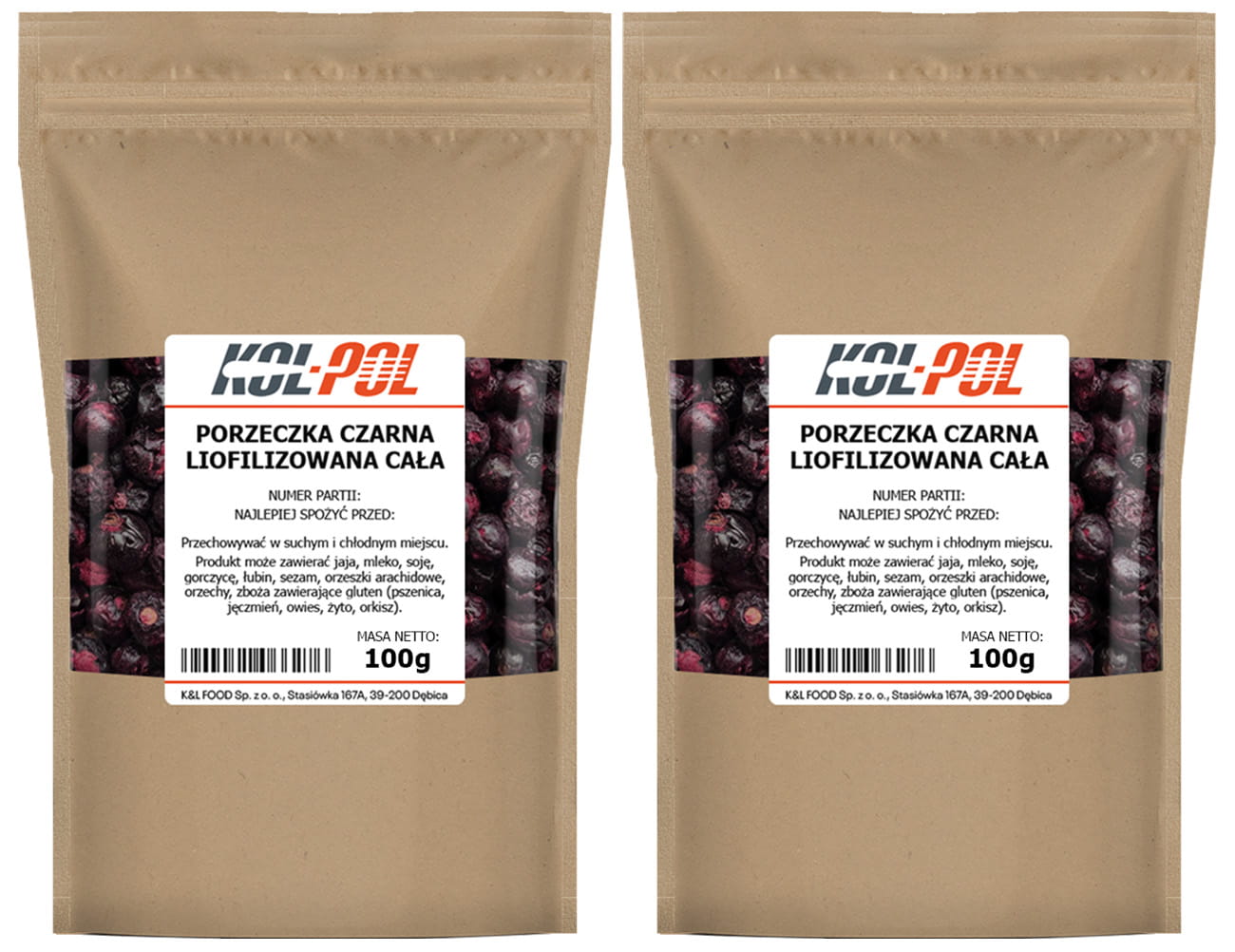 Porzeczka czarna liofilizowana cała 200g