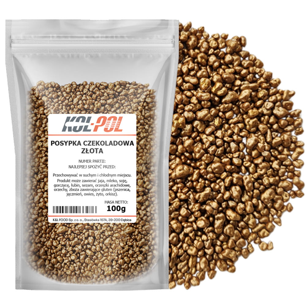 Posypka czekoladowa złota 100g