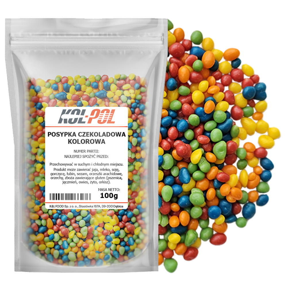 Posypka czekoladowa kolorowa 100g