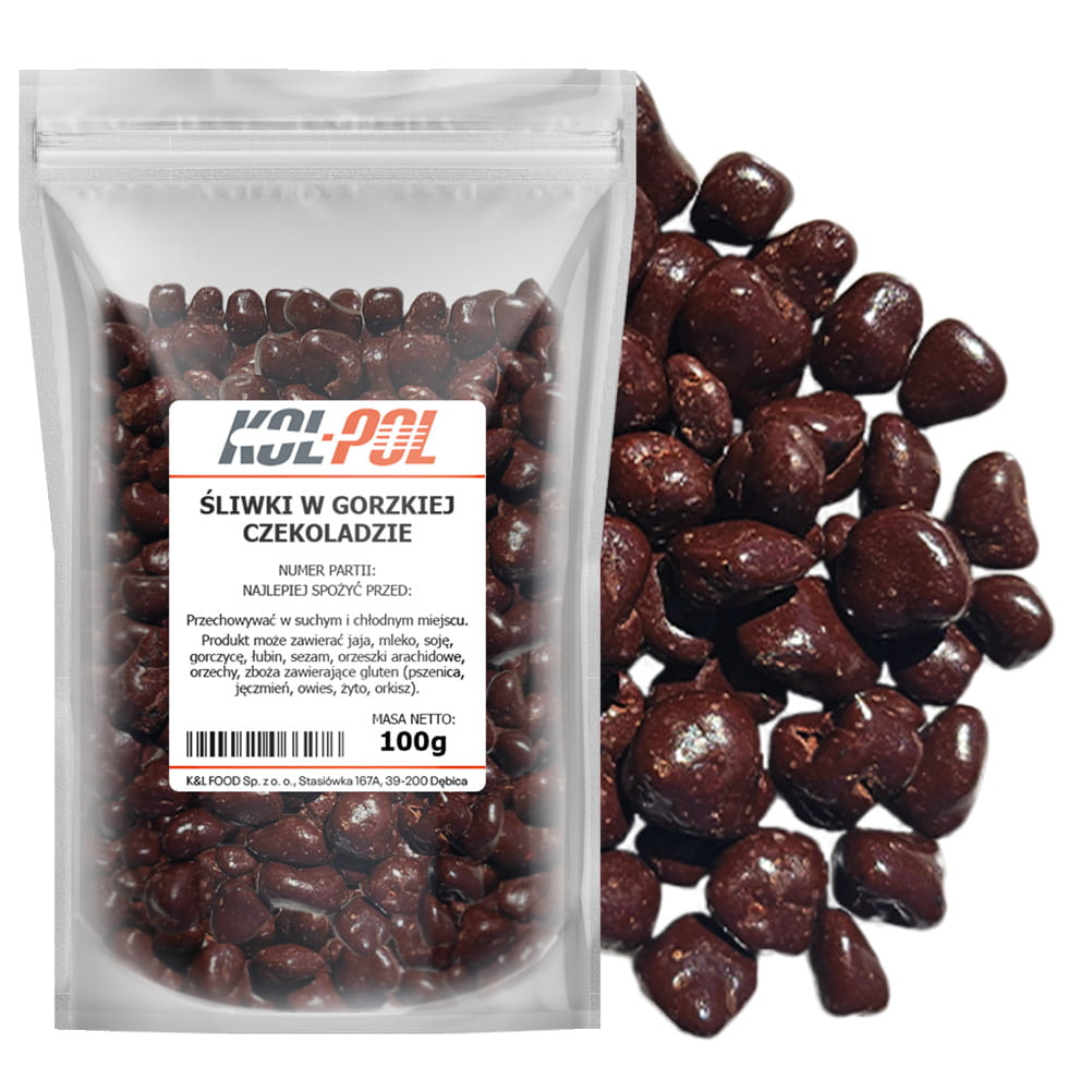 Śliwki w czekoladzie gorzkiej 100g