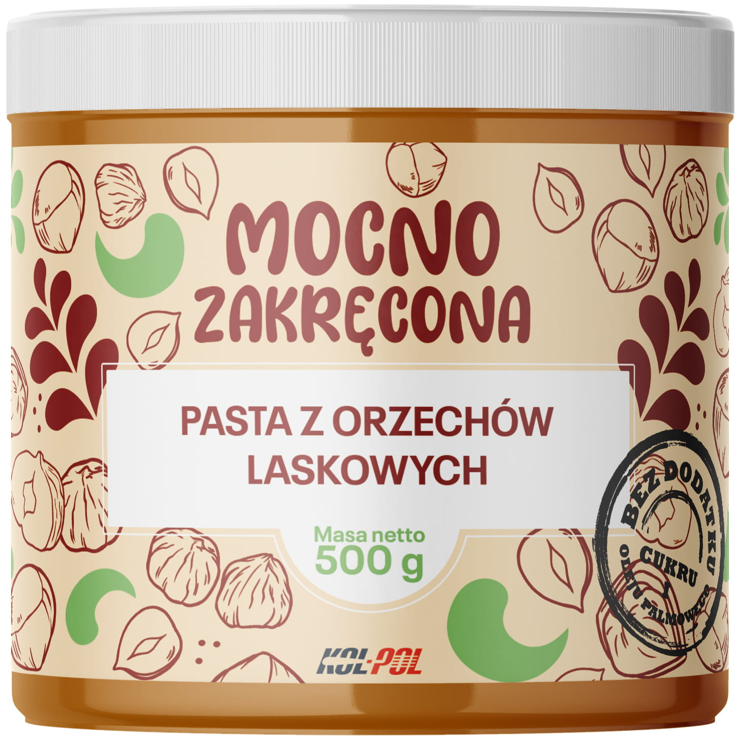 Pasta z orzechów laskowych gładka 500g
