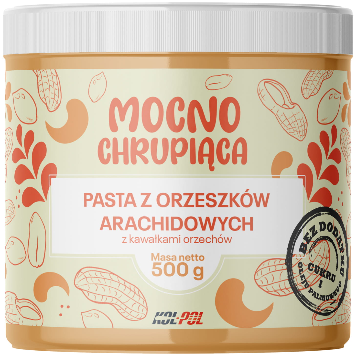 Pasta z orzechów arachidowych z kawałkami orzechów 500g