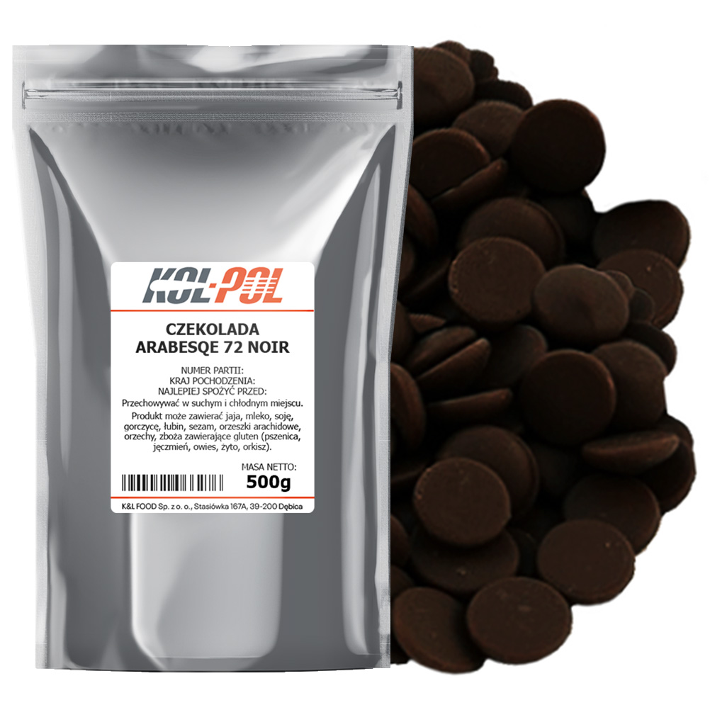 Czekolada belgijska 72% 500g