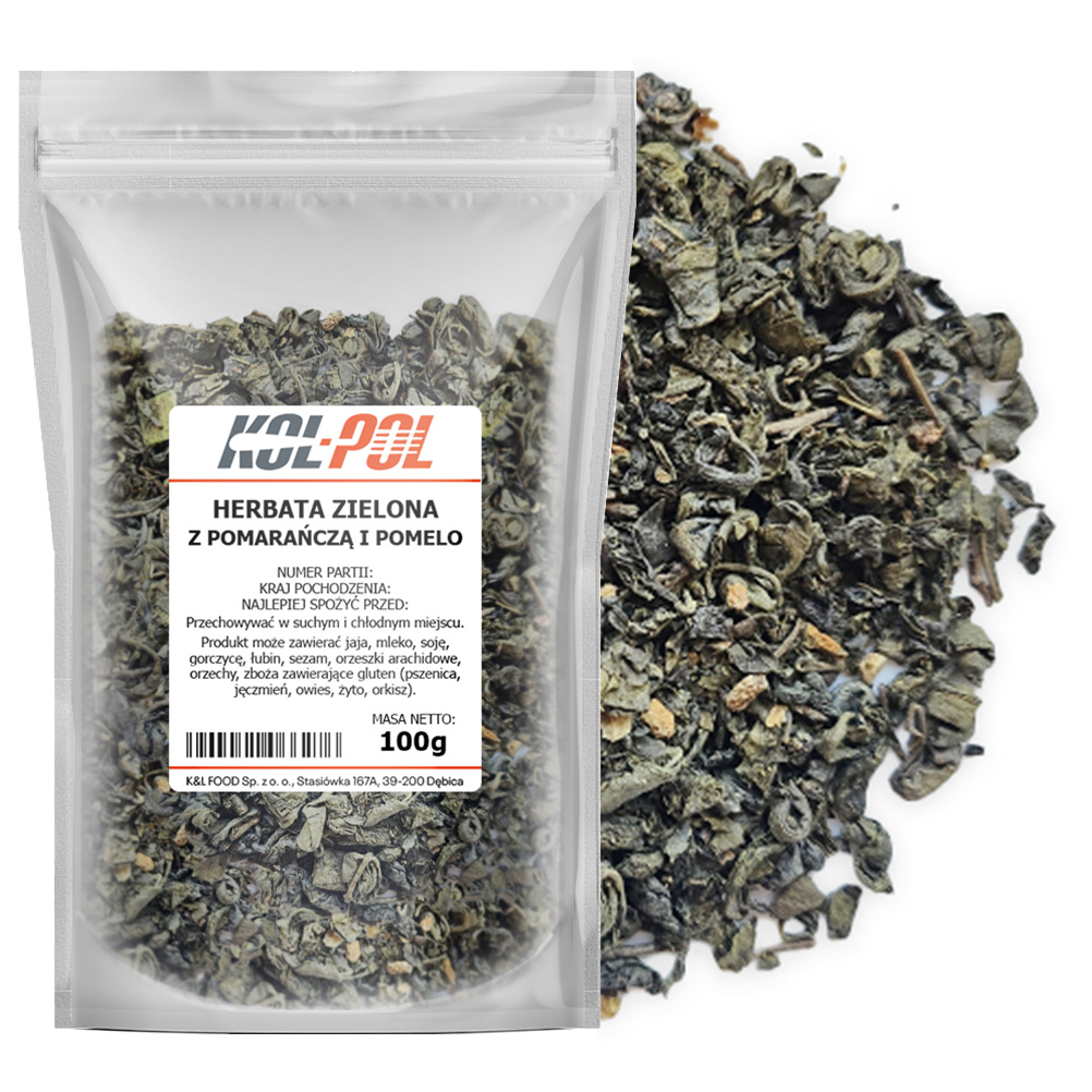 Herbata zielona z pomarańczą i pomelo 100g