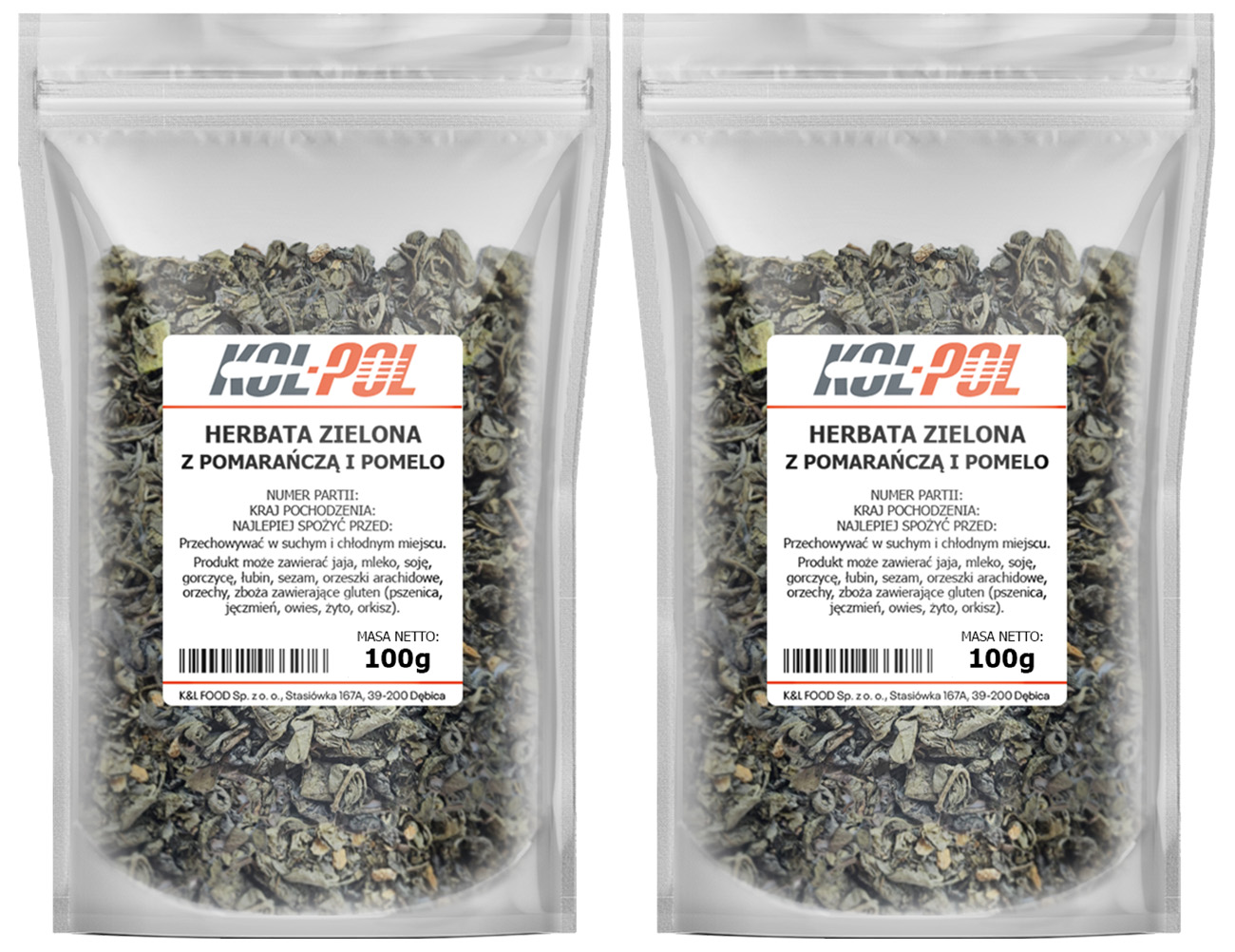 Herbata zielona z pomarańczą i pomelo 200g