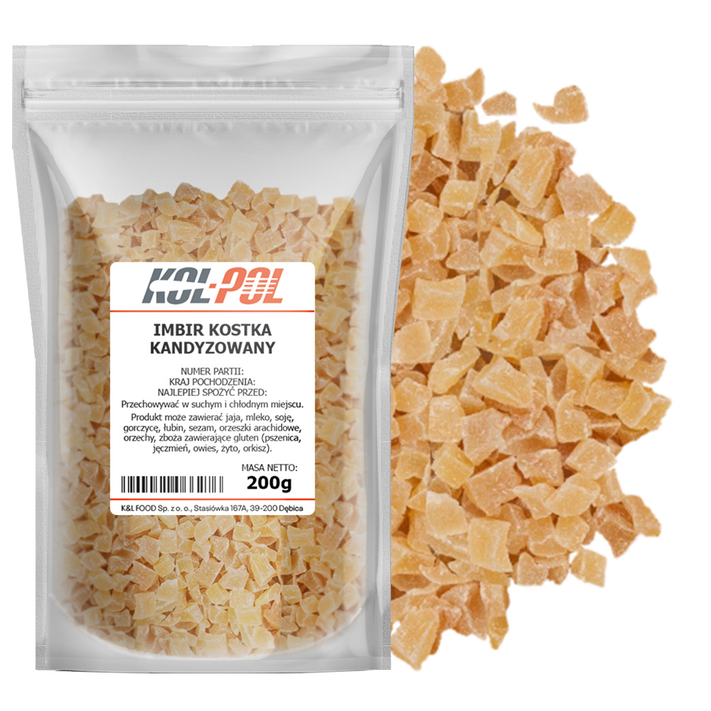 Imbir kandyzowany kostka 200g