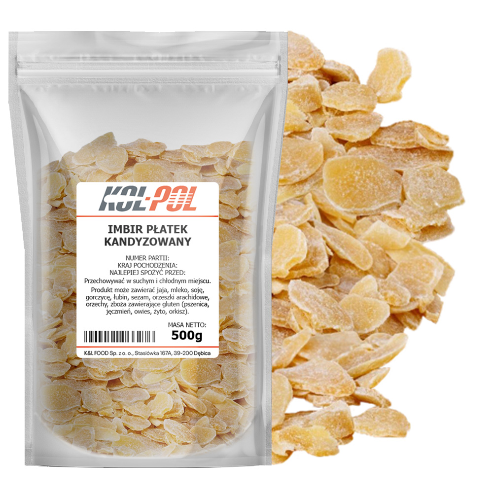 Imbir kandyzowany płatki 500g