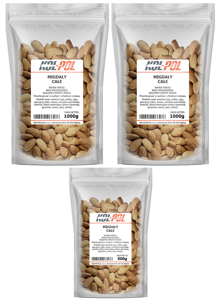 Migdały całe 2,5kg