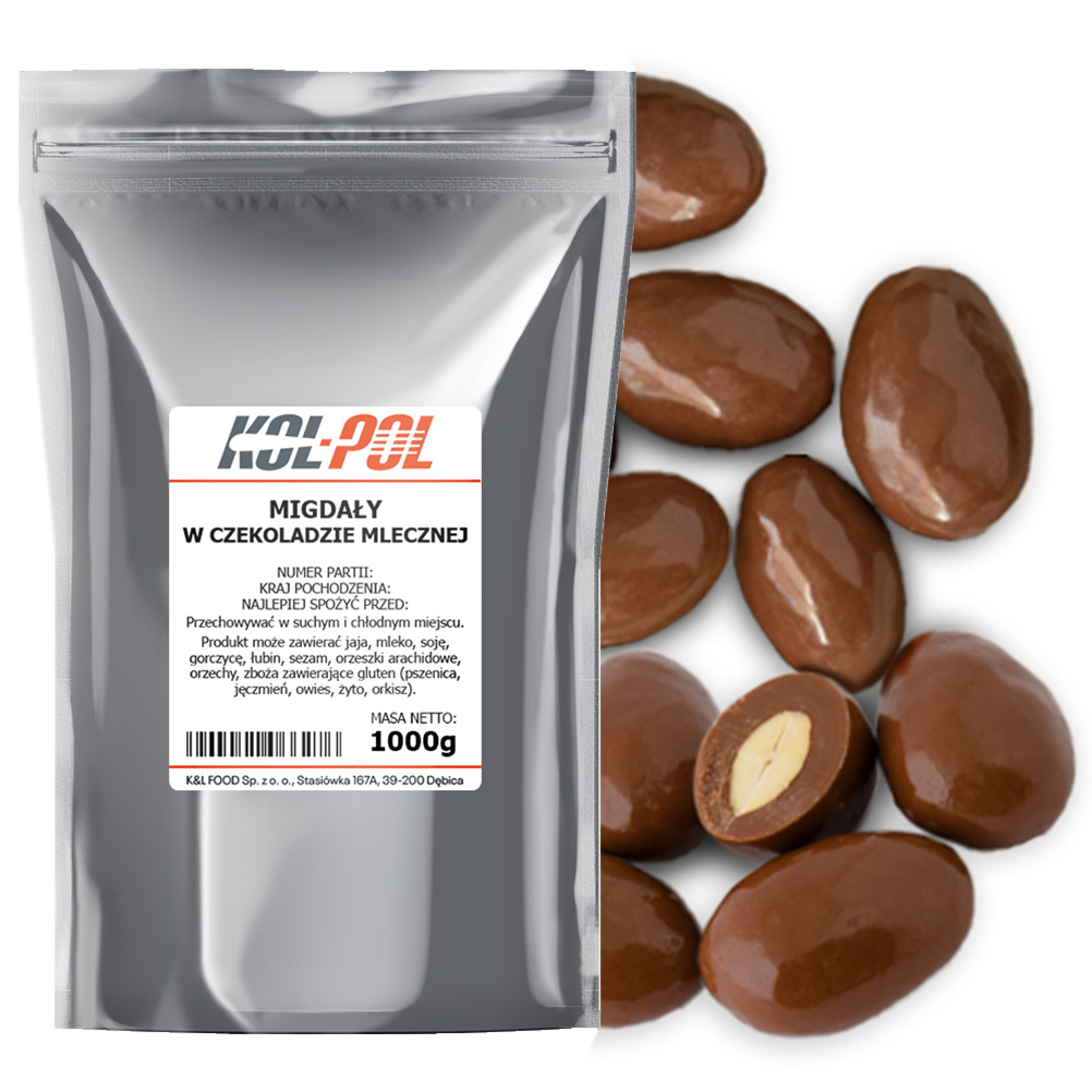 Migdały w czekoladzie mlecznej 1kg