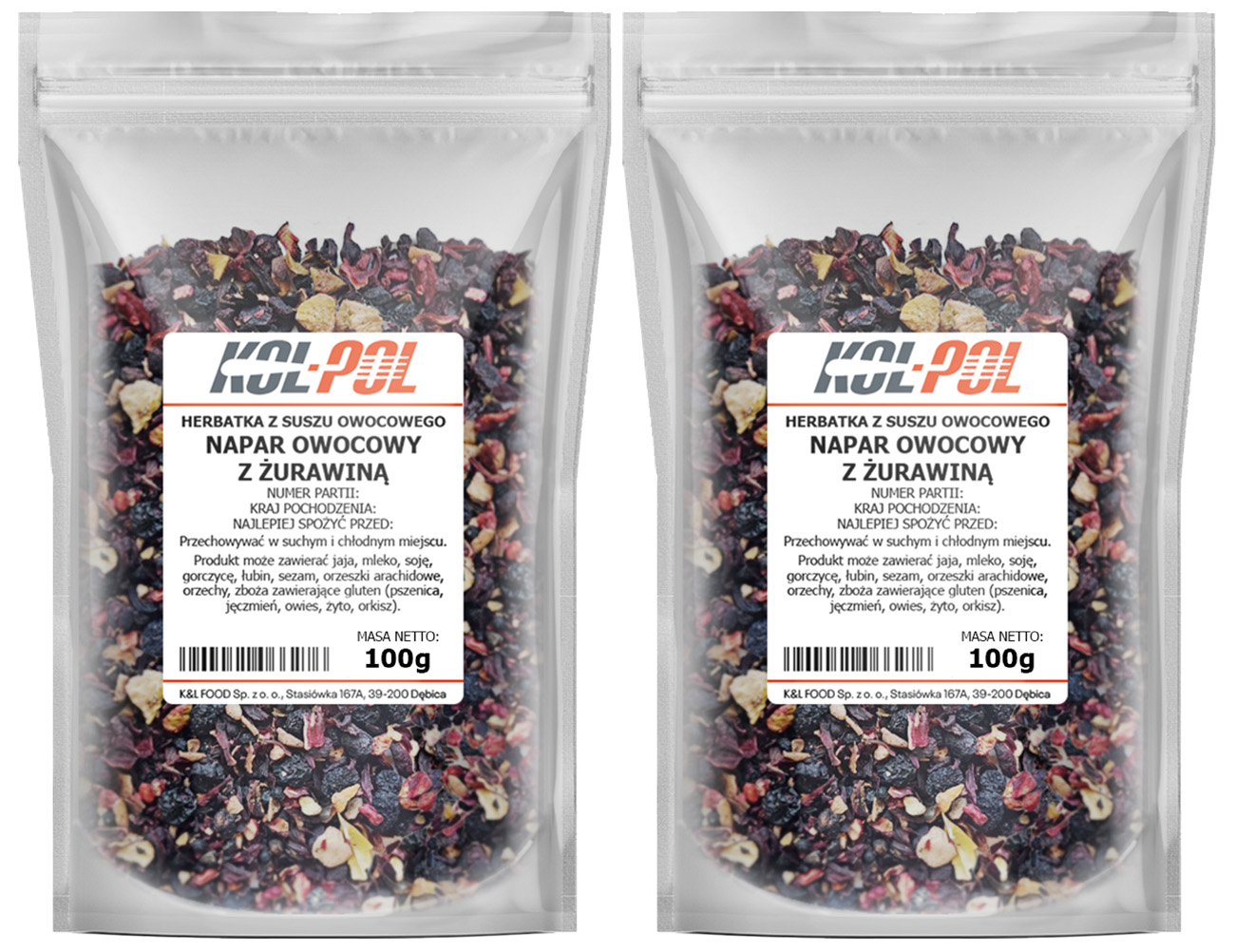 Herbata Owocowa Napar z Żurawiną 200g