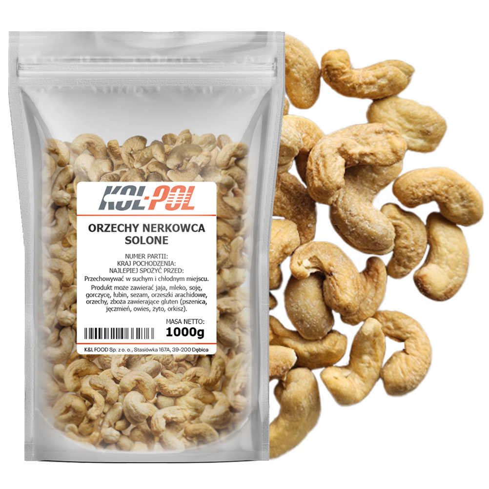 Orzechy nerkowca całe solone 1kg