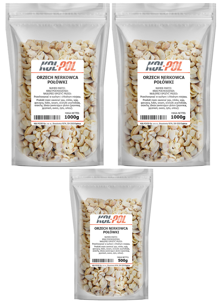 Orzech nerkowca połówki 2,5kg