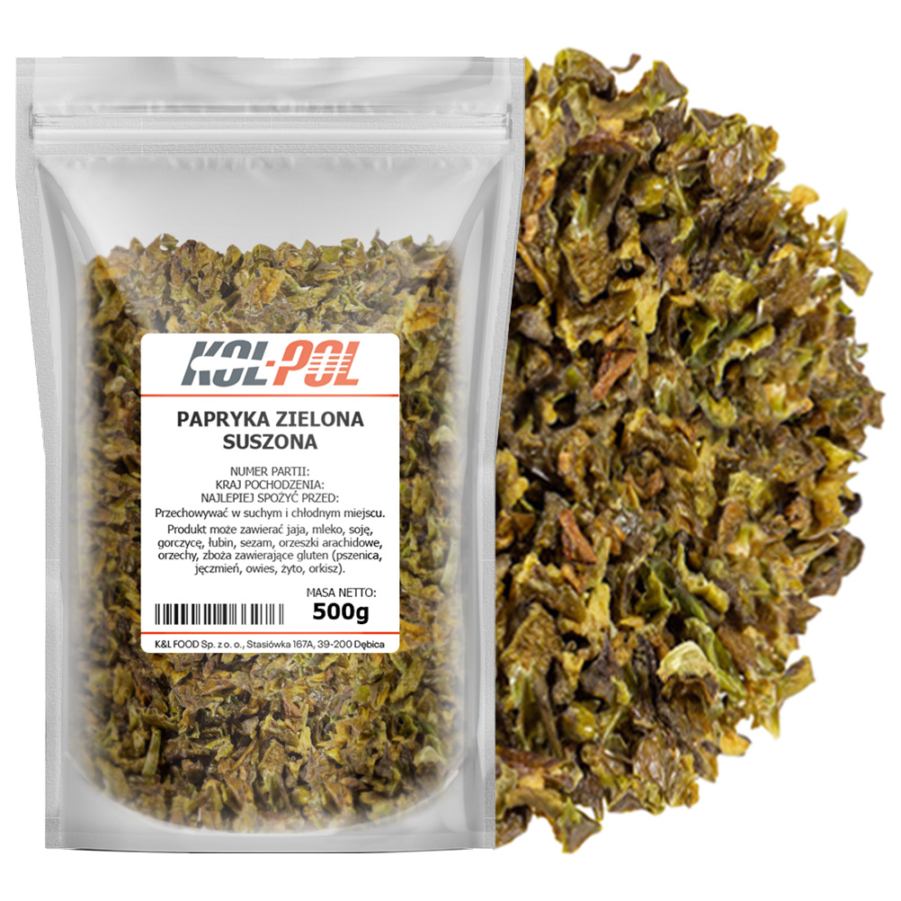 Papryka zielona suszona 500g