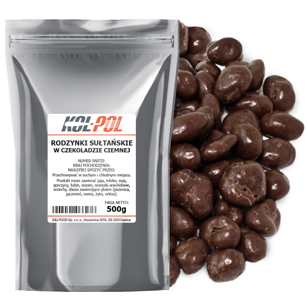 Rodzynki w czekoladzie gorzkiej 500g