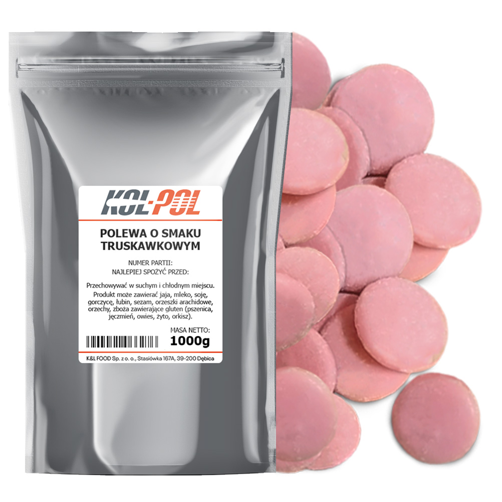 Polewa o smaku truskawkowym 1kg