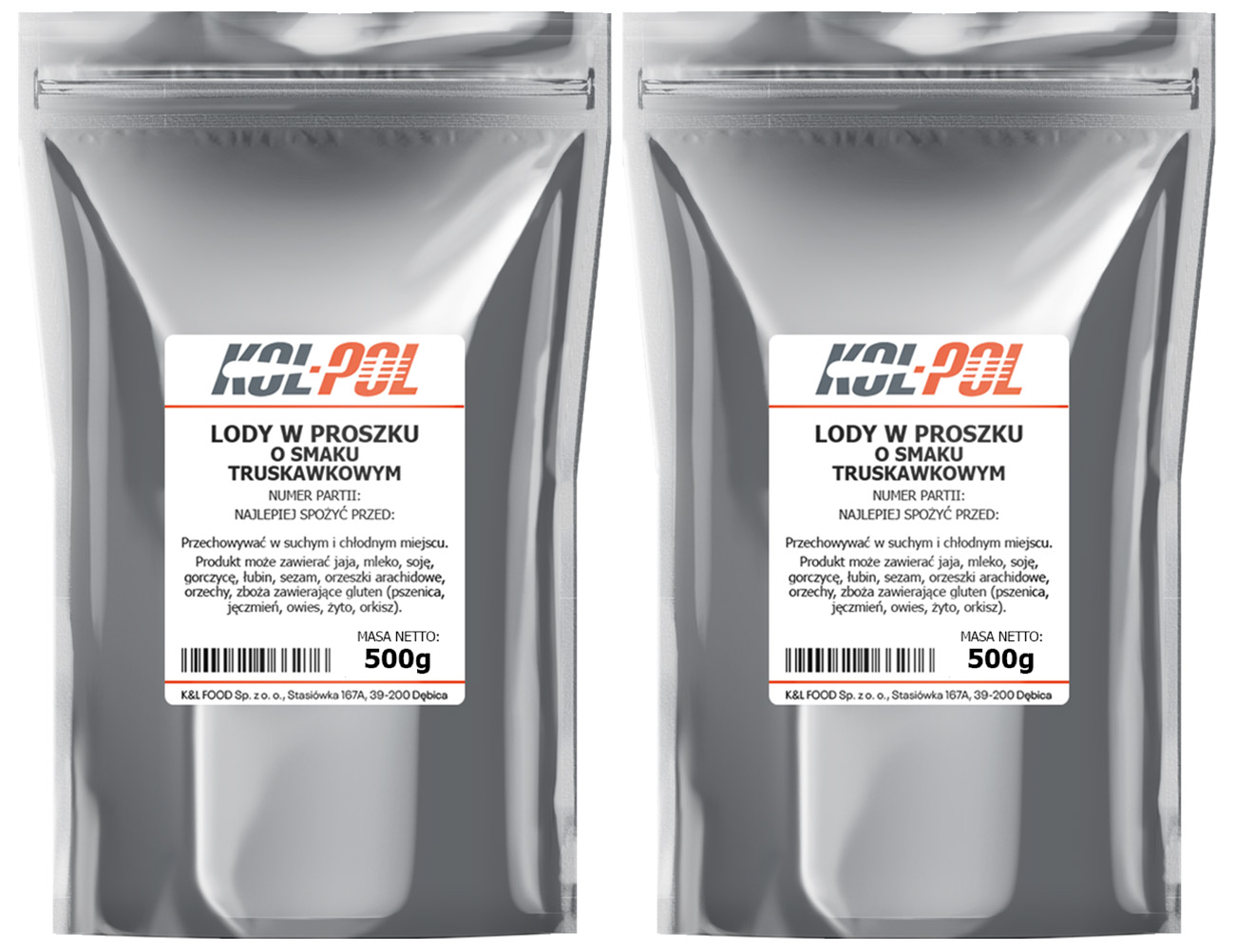 Lody truskawkowe w proszku 1kg