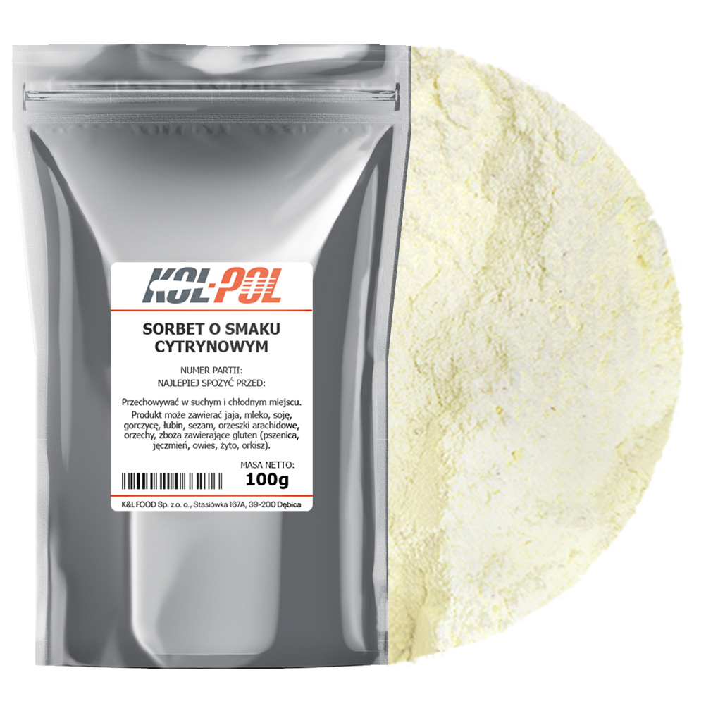 Sorbet o smaku cytrynowym 100g