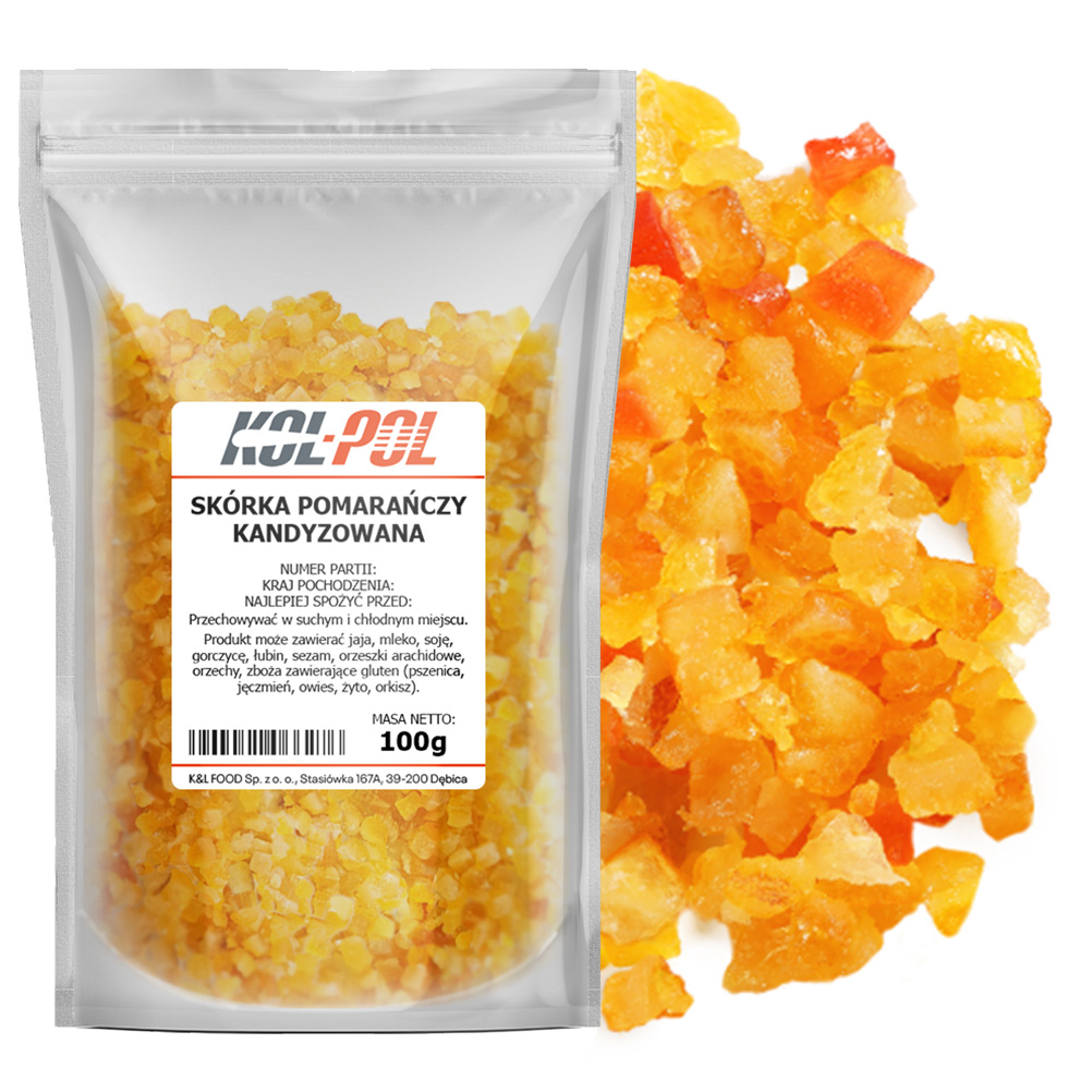 Skórka pomarańczowa kandyzowana 100g