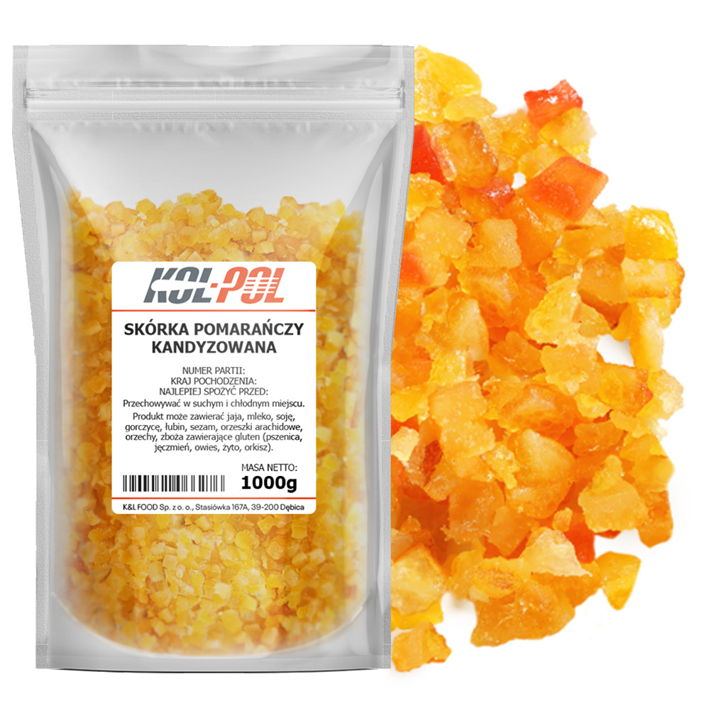 Skórka pomarańczowa kandyzowana 1kg